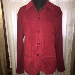 NOTATIONS red sweater jacket